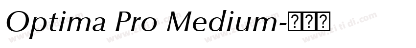 Optima Pro Medium字体转换